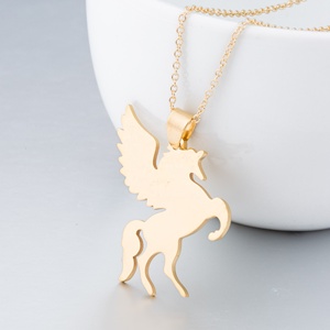 <span class=keywords><strong>Collier</strong></span> Pendentif <span class=keywords><strong>Cheval</strong></span> Céleste Licorne Chaîne Longue Bijoux de Conte de Fées Or Acier Inoxydable <span class=keywords><strong>Personnalisé</strong></span> Colliers Simples - Product Image 4
