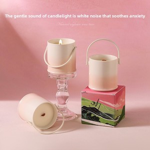 Bougie parfumée artisanale en cire de soja avec mèche en bois, sans fumée, à longue durée de combustion, parfum d'aromathérapie dans un verre, pour la maison ou comme cadeau - Product Image 3
