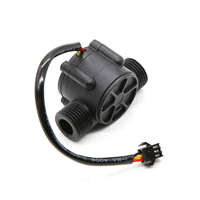 Capteur de débit de liquide DIJIANG ZJ-S201 en nylon plastique G1/2'' avec sortie impulsion/RS485/4-20mA, débitmètre 1-25L/min pour machines à eau potable