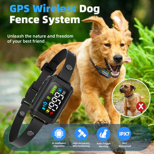 GPS inalámbrico perro cerca eléctrica choque <span class=keywords><strong>Collar</strong></span> del sistema de cerca para perros ajustable advertencia fuerza perro sistema de contención - Product Image 3
