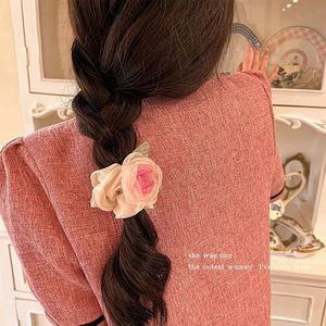 The latest fashion rose hairpin sweet flower hairpin side bangs <b>clip</b> hair <b>ring</b> - Product Image 2