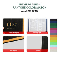 Services d'impression de livres en gros usine : Bible de poche à couverture souple en cuir économique, matériaux variés, bords pulvérisés PU personnalisés