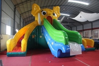 WINSUN Toboggan aquatique gonflable géant pour enfants en forme d'éléphant, 8x9m, capacité 100-500kg, en vinyle, pour usage extérieur, scolaire ou domestique