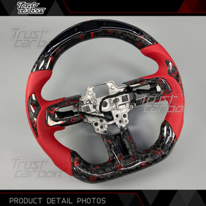 Volant sport en fibre de carbone personnalisé avec LED et microfibre pour GT500 GT350 2015-2023 - Product Image 3