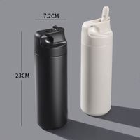 Bouteille d'eau isotherme en acier inoxydable 304, tasses sous vide étanches avec couvercles assortis, gourdes de sport réutilisables