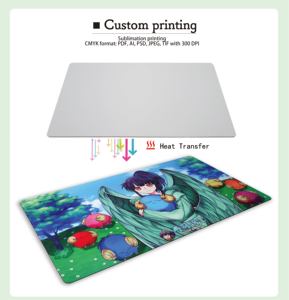 个性化防滑加热方形TCG游戏垫定制橡胶鼠标垫OEM库存 - Product Image 3