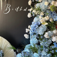 YOPIN-7671 Série Bleue Décoration de Mariage DIY Prix d'Usine Arrangement Floral Simulé Rose Bleu Ciel Pivoine Fleurs Artificielles