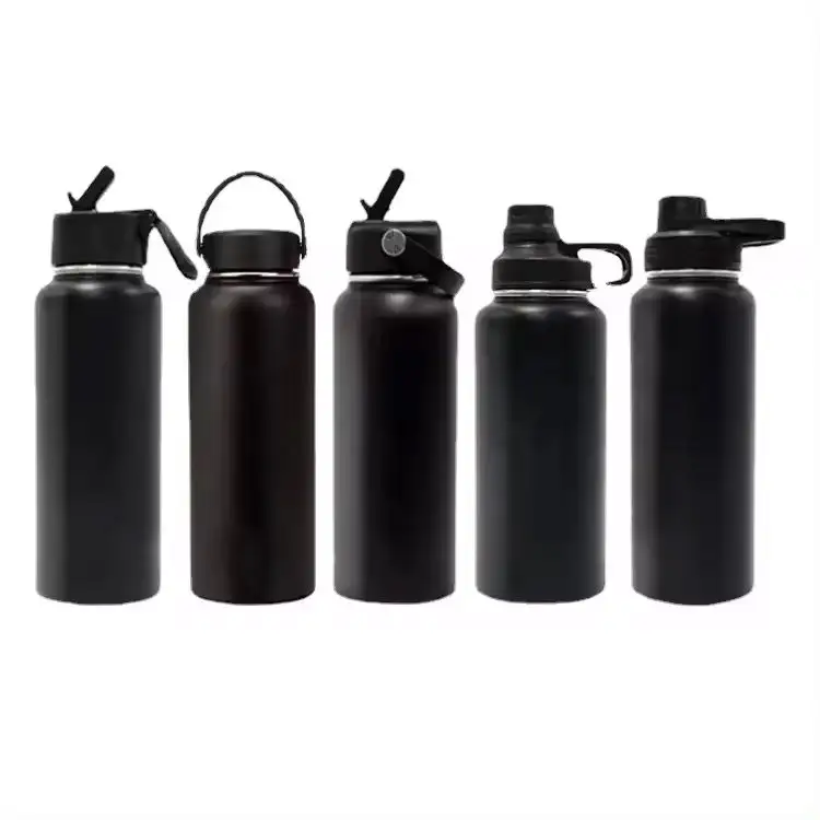Direct Customs Stainless Steel Thermo Flask New Rubber Coating 350ml/500ml/750ml/1000ml Small Mouth Water Bottler