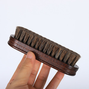 100% morbido vero crine di cavallo spazzola con manico in legno vero crine di cavallo setole per la cura della pelle - Product Image 1