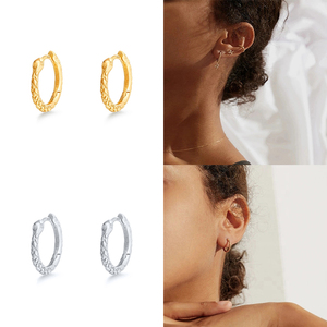 Minimalist Trendy Rhodium Plated S925 Sterling <b>Silver</b> Zircon Snake <b>Hoop</b> <b>Earrings</b> <b>for</b> <b>Women</b>-Wedding & Gift Jewelry - Product Image 6