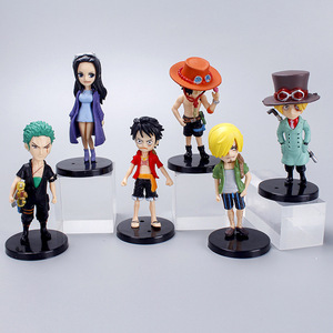 Lot de 6 figurines <span class=keywords><strong>One</strong></span> <span class=keywords><strong>Piece</strong></span> de 10 cm : Luffy, Ace, Sabo, Nami, Zoro, <span class=keywords><strong>Robin</strong></span>, Boa Hancock – Modèles en PVC pour décoration - Product Image 3