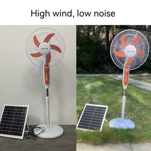 Air Cooling Appliance 16 Inch Solar Fan AC Adapter Rechargeable Stand Fan <b>Table</b> Fan With LED Light Inside Battery JENSJ-FS-188 C - Product Image 6