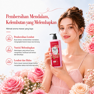 KORMESIC - Gel de Ducha Corporal con Fragancia a Rosa Secreta, Certificado por Bpom, 500 ml, Gel de Ducha Iluminador y Nutritivo para el Cuerpo, HALAL Natural - Product Image 3
