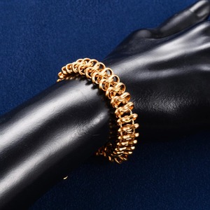 Bracelet chaîne maillons épais en acier inoxydable style punk pour femmes et hommes, chaîne de cheville, bracelet de poignet, bijoux en métal, cadeau - Product Image 3