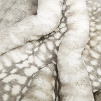 Großhandel Hochdichter Gestrickter Einfarbiger Kaninchenfell-Polyester-Plüschstoff für Wintermäntel & Wohndekor-Kissen