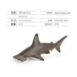 مجسمات قابلة للجمع ألعاب محاكاة للبحر نابض بالحياة حيوانات المحيط شخصيات أكشن للأطفال دمى بلاستيكية للرأس أسماك القرش