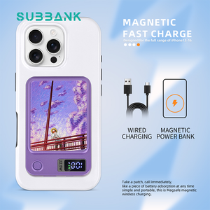 Subbank High Quality Subbank Promotional Power Banks with Sublimation Tempered Glass Customizable with Multifunctionality