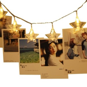 <span class=keywords><strong>Guirlande</strong></span> <span class=keywords><strong>lumineuse</strong></span> LED multicolore <span class=keywords><strong>à</strong></span> piles, quantité de LED personnalisable, pinces <span class=keywords><strong>à</strong></span> photos en forme d'étoile pour la décoration de fêtes et de mariages - Product Image 6
