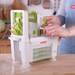 Long Life Kitchen Household <b>Multifunctional</b> Grater Manual Rotary <b>Vegetable</b> <b>Cutter</b> Chopper Spiralizer for Home Use - Product Image 3