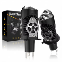 Phare LED H4 personnalisable 100W 12V avec lentille de projecteur 8000LM 6000K, faisceau haut/bas, IP67, en aluminium, nouvelle ampoule d'éclairage automobile