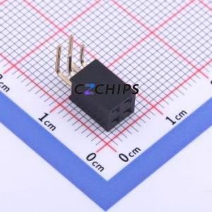 A2541HWR-2x2P Pin Socket Bent Lead Through Hole,P=2.54mm Connector 2x2P 2.54mm 2.54mm Square Hole - Product Image 1