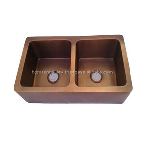 Cheap Price High Quality Solid Rectangular Shape Copper Sink for <b>Kitchen</b> Use With Antique Finishing From Indian Exporters - Product Image 3