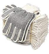 Guantes de jardín antideslizantes con puntos de PVC de punto de algodón a precio de fabricantes - Product Image 2