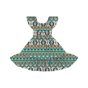 Vestido de Bebé BQ-486-WXL, Nuevo Diseño Floral de Fábrica China, Vestido de Verano con Hombros Descubiertos, Cuello Elástico y Volantes Grandes - Product Image 5