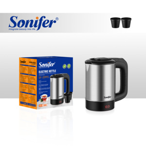 <span class=keywords><strong>Bollitore</strong></span> Elettrico Portatile Sonifer SF-2099S 500W da 0,5L con 2 Tazze, <span class=keywords><strong>Mini</strong></span> <span class=keywords><strong>Bollitore</strong></span> Personale da Viaggio in Acciaio Inox - Product Image 2