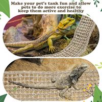 Échantillon gratuit hamac de dragon barbu rectangulaire jonc de mer pour lézards caméléon Gecko serpents Lguana Reptiles tortues