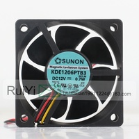 Nuevo Ventilador de Refrigeración Original Sunon 5V 24V 48V DC12V 0.7W AC EC 6025 60X60X25MM 6CM con Suspensión Magnética Silenciosa de Tres Cables KDE1206PTB3