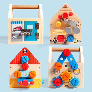 Caja de Herramientas de Madera para Niños, Juguete Educativo Temprano para Desarrollar la Coordinación de las Manos, Rompecabezas de Madera - Product Image 6