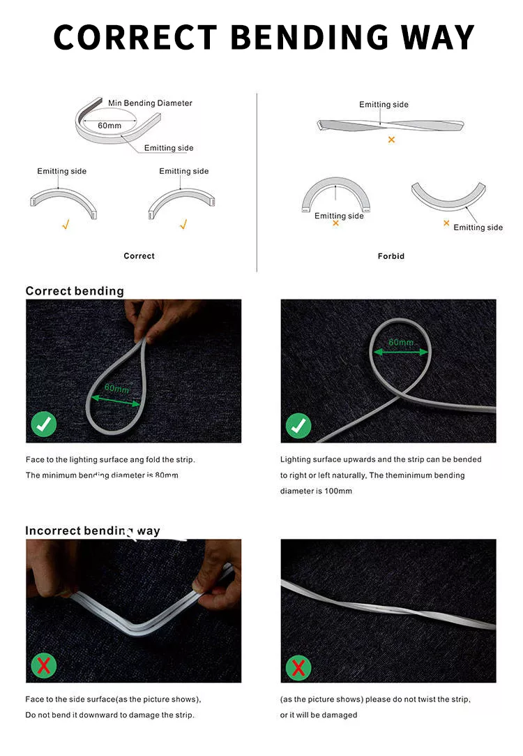 Flexible LED Neon Flex Lights DC5V Round 360 degree addressable digital silicon Neon Strip LED lighting IP67 waterproof