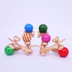 Kendama Japonesa Profesional de Bambú de 6 cm con Rayas, Juguete de Equilibrio, Espada de Bambú, Rompecabezas de Jade - Product Image 2