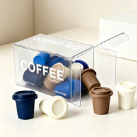 Scatole di Imballaggio Quadrate in PVC PET Personalizzate con Design in Rilievo, Rivestimento UV, per Caffè, Spezie, Succhi, Tè, Bevande, Contenitori in Plastica