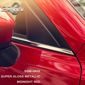 ที่ห่อรถแบบมีกาวในตัวสีมิดไนท์สีแดงมันวาวมากป้องกันรอยขีดข่วนเพื่อการเปลี่ยนสีด้วยตัวเอง - Product Image 3