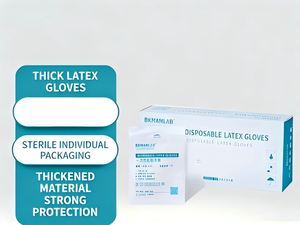 Gants en latex jetables Blickman Bio - Sans poudre/Non stériles, gants de protection de laboratoire avec bouts de doigts texturés - Product Image 6