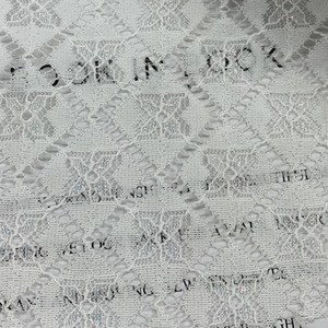 Tela de encaje hueca con patrón floral cúbico de encaje fino ecológico HG, encaje de malla con hilo de colores <span class=keywords><strong>para</strong></span> vestido de novia - Product Image 4