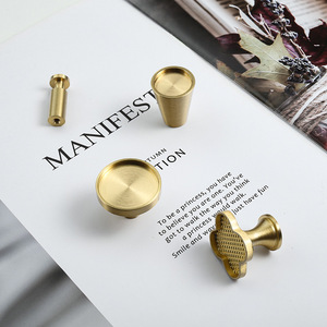 Brass <b>Cabinet</b> Handle <b>Knobs</b> Minimalist Design <b>Gold</b> Wardrobe Drawer Pulls Novelty Shape Durable Furniture Hardware - Product Image 4