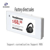 Etiqueta de Precio Electrónica ESL Bohang de 2.13 Pulgadas, Etiqueta de Precio Digital EInk, Etiqueta Electrónica de Estante para Tiendas Digitales, para Comercio Inteligente