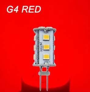 RED Blue Green G4 LED Bulb Dimmable 10-30V 12V 24V All OK G4 LED 2.5W Cylider G4 Lamp Tower Light
