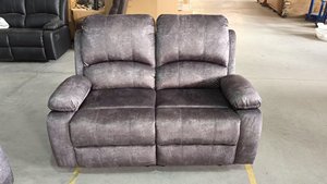 Office Modern Gray Black Sectional Couch Loveseat Seater Lounge Suites Furniture Manual Fabric Recliner <b>Sofa</b> for Living Room - Product Image 4