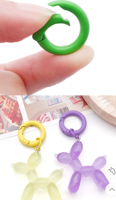 Baked Enamel Painted Zinc Alloy Keychain Coil Spring Ring Colored Retaining Book Spring Clasp Key Toy Fastener Open-End Hanging