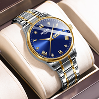 Jam Tangan Pria 2626 Men Watch De Luxe Stainless Steel Quartz Tahan Air dengan Logo Custom, Pesanan Partai Kecil
