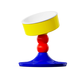 Bol en céramique automatique réglable pour animaux de compagnie avec base inclinable Bol de nourriture en plastique pour chiens en boîte de petite taille - Product Image 1