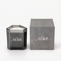 Pot à bougie personnalisé 10oz 12oz, design unique, noir mat, vide, en verre, pour bougies parfumées