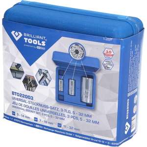 BRILLIANT TOOLS - BT022003 Universal <b>socket</b> set 5 - 32 mm (3 pcs.) - EAN 4042146868508 RATCHET AND <b>SOCKET</b> SETS 1/2" - Product Image 5