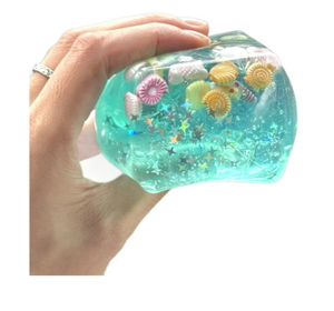 ลูกบอลบีบคลายเครียดรูปทรงลูกบาศก์ Taba Squishy สีโอเชียน ของเล่นเสริมพัฒนาการ บีบแล้วคืนตัวช้า ของขวัญสำหรับเด็กและผู้ใหญ่ - Product Image 3