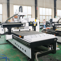 Routeur CNC MISHI 1325 avec disque ATC et banc de perçage pour la fabrication de meubles de cabinet, centre de découpe 4x8 pieds