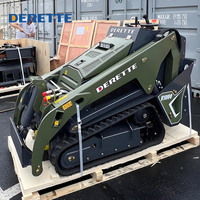 Mini-chargeuse sur chenilles Diesel Derette V1000 certifiée CE, 1 tonne, pour travaux de terrassement